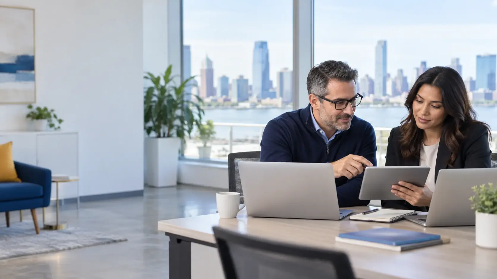 Apple IT consultant collaborating with an internal IT professional on co-managed Mac support